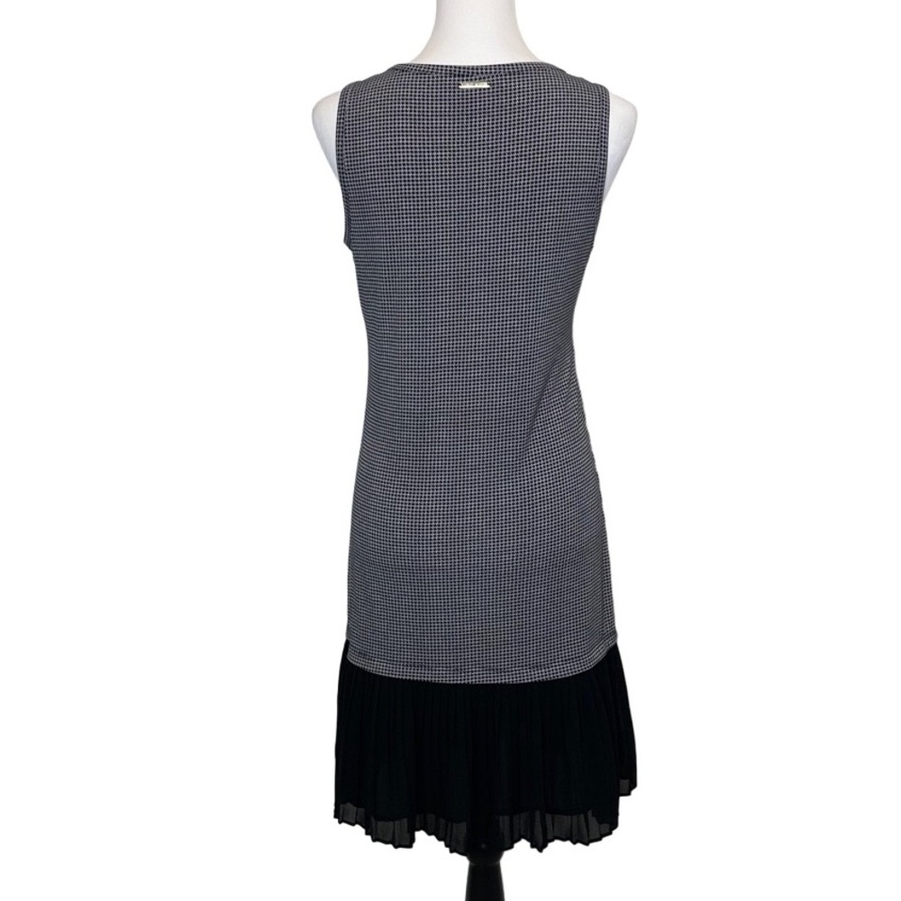 Michael by Michael Kors Houndstooth Black Sleeveless Style Dress - Picture 2 of 4